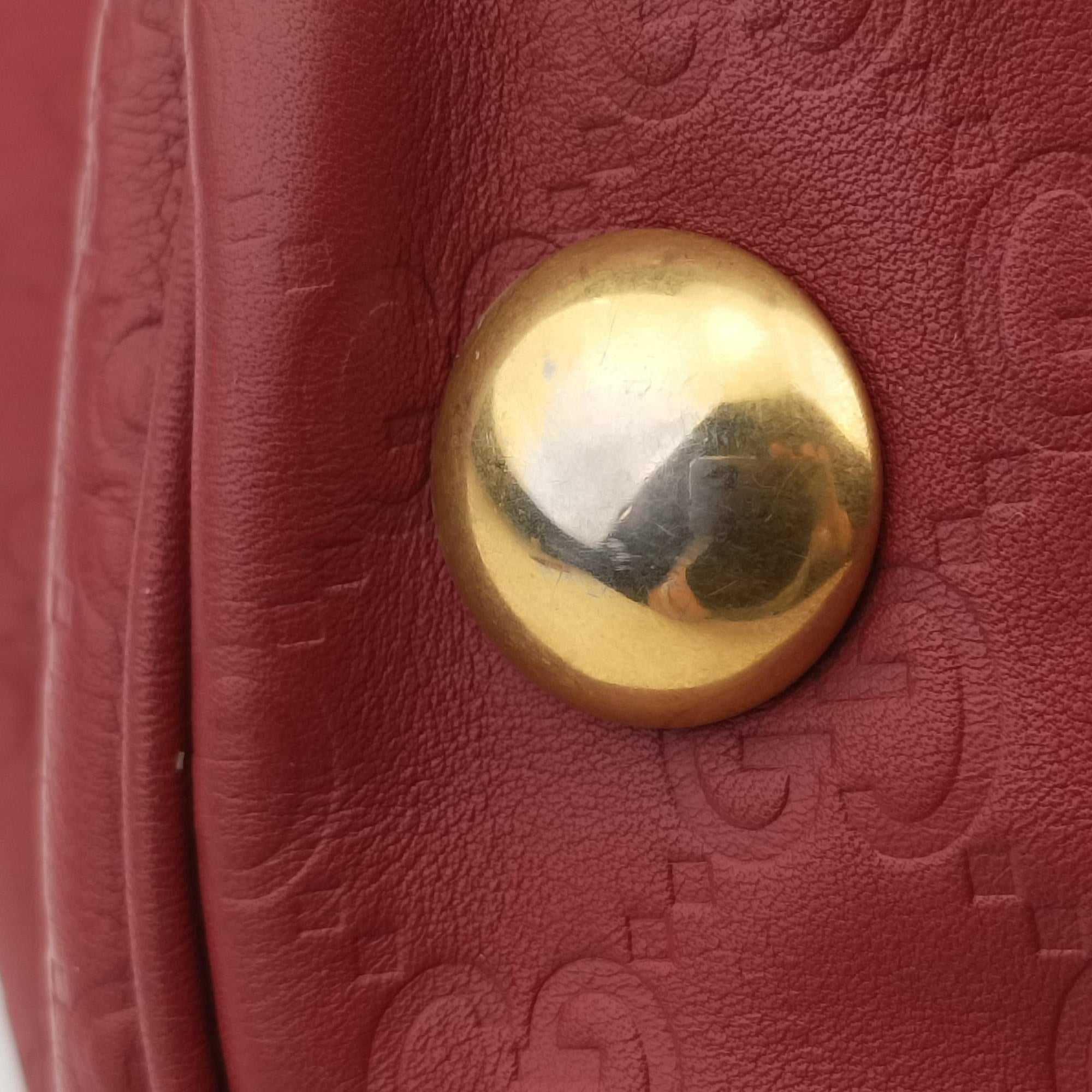 Pre-owned Gucci Babouska Red Leather 207297 shoulderbag | stylenewstar