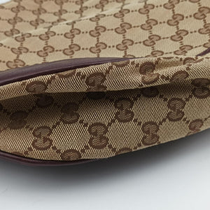 Pre-owned Gucci Charlotte BeigexBordeaux canvasxLeather 203503 shoulderbag | stylenewstar