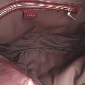 Pre-owned Gucci Charlotte BeigexBordeaux canvasxLeather 203503 shoulderbag | stylenewstar