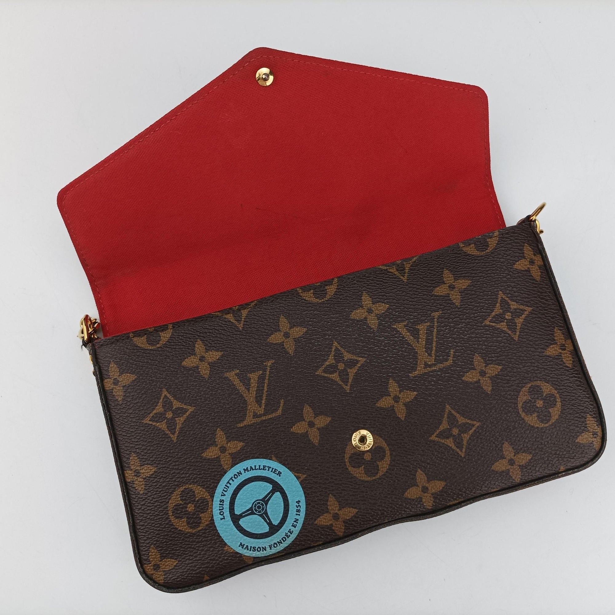 Vintage Louis Vuitton Felicie Pochette Brown×Multicolor Monogram Canvas M62145 shoulderbag | stylenewstar