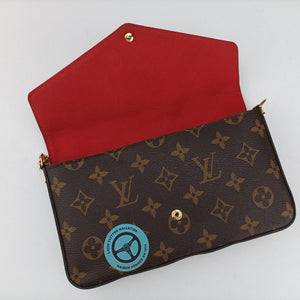 Vintage Louis Vuitton Felicie Pochette Brown×Multicolor Monogram Canvas M62145 shoulderbag | stylenewstar