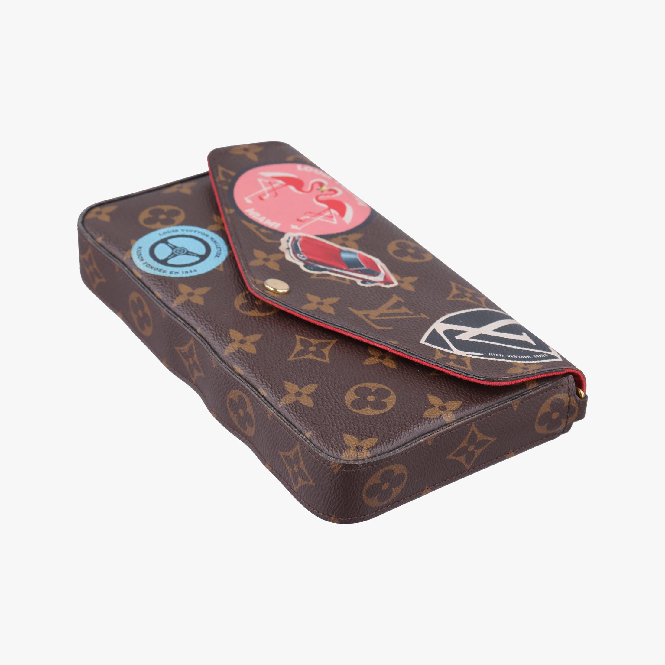 Vintage Louis Vuitton Felicie Pochette Brown×Multicolor Monogram Canvas M62145 shoulderbag | stylenewstar