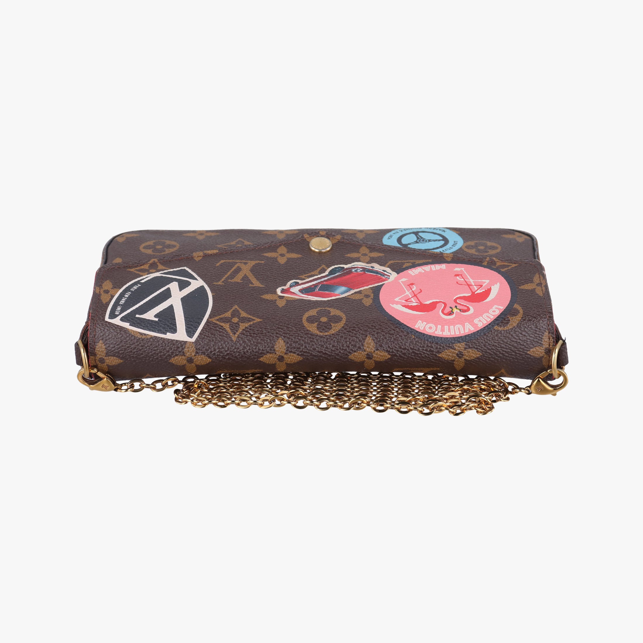 Vintage Louis Vuitton Felicie Pochette Brown×Multicolor Monogram Canvas M62145 shoulderbag | stylenewstar
