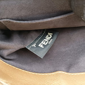Pre-owned Fendi Dotcom Click Small Golden Leather 8BN299 shoulderbag | stylenewstar