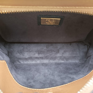Pre-owned Fendi Dotcom Click Small Golden Leather 8BN299 shoulderbag | stylenewstar