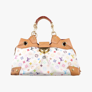 Pre-owned Louis Vuitton URSULA white Monogram Multicolor M40123 shoulderbag | stylenewstar