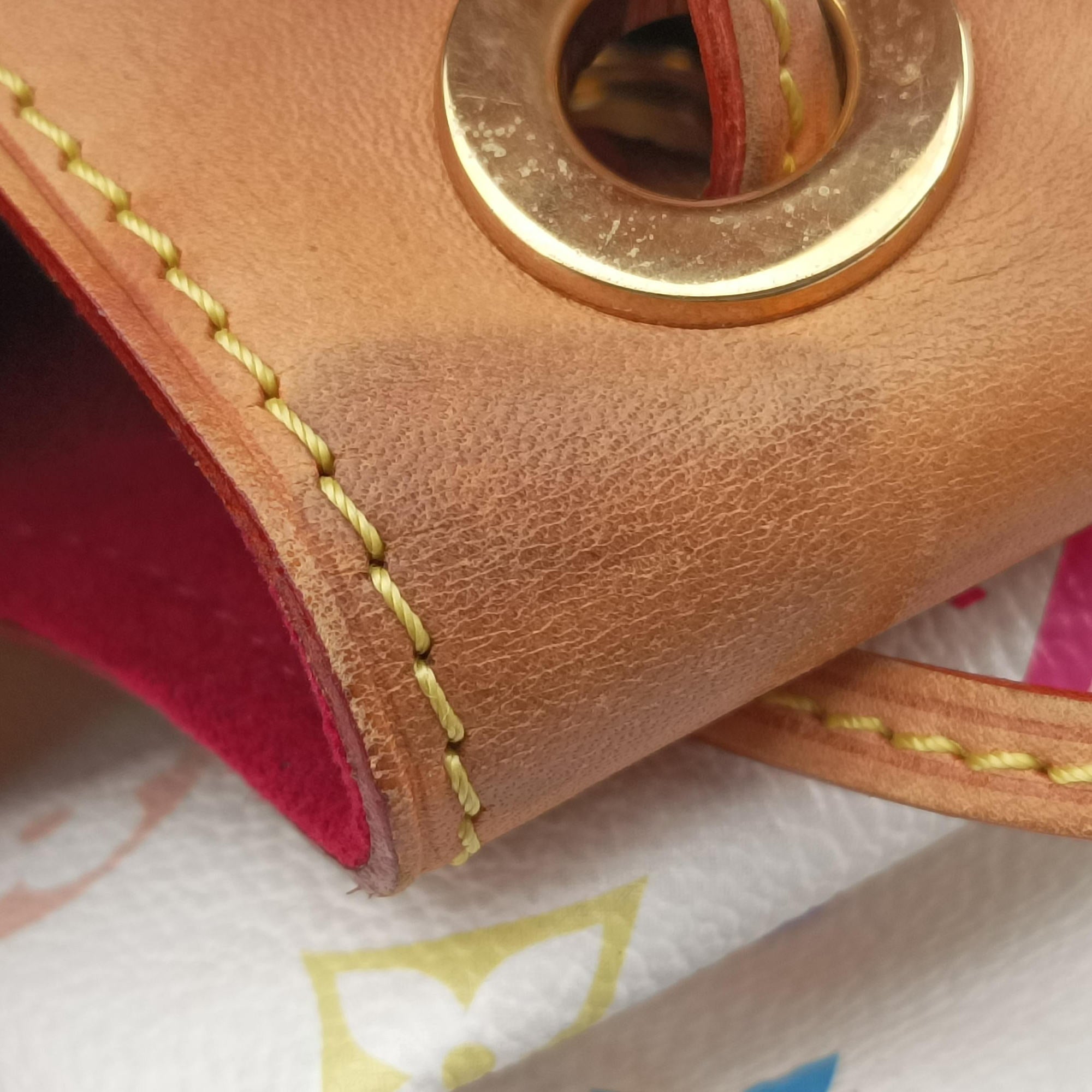 Pre-owned Louis Vuitton URSULA white Monogram Multicolor M40123 shoulderbag | stylenewstar
