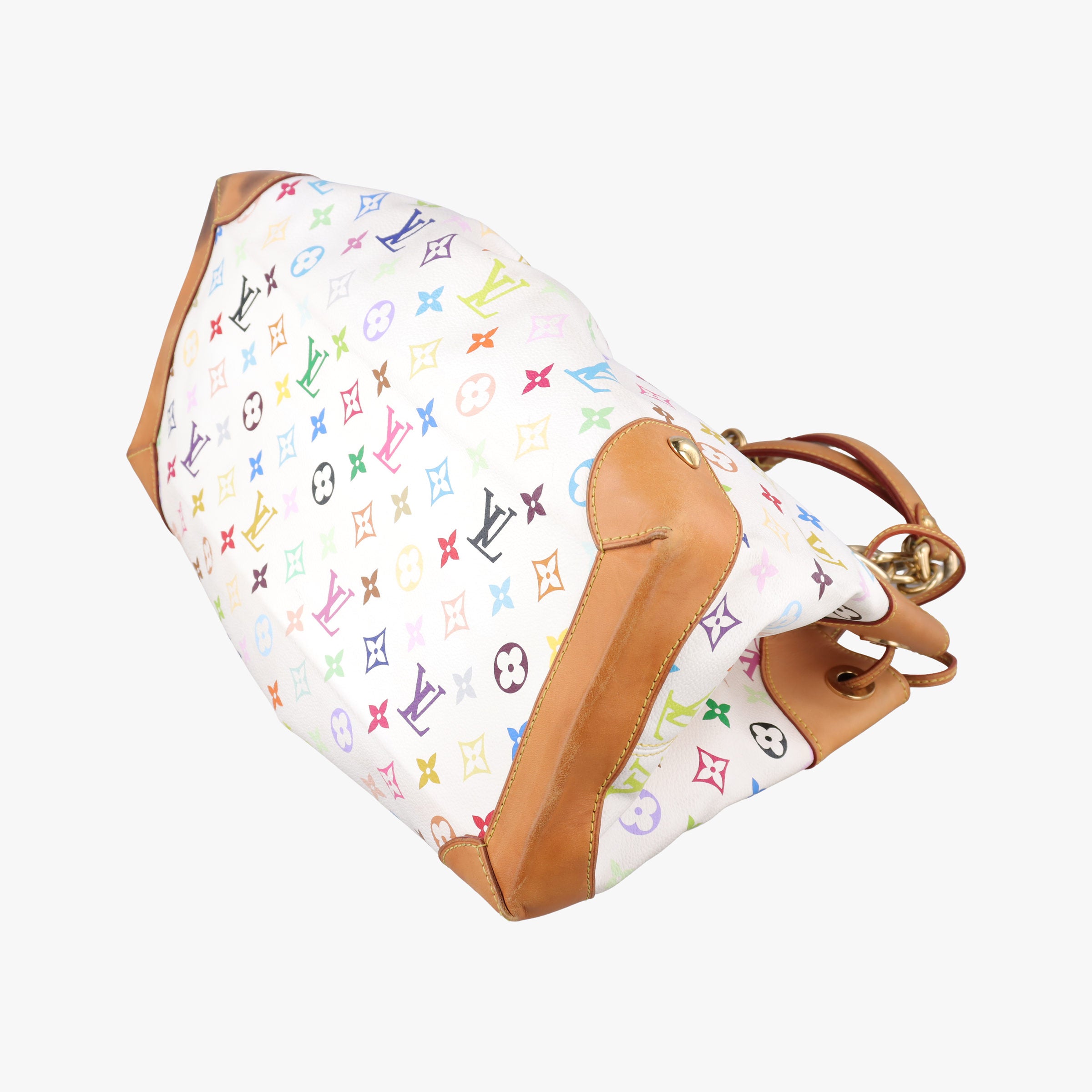 Pre-owned Louis Vuitton URSULA white Monogram Multicolor M40123 shoulderbag | stylenewstar