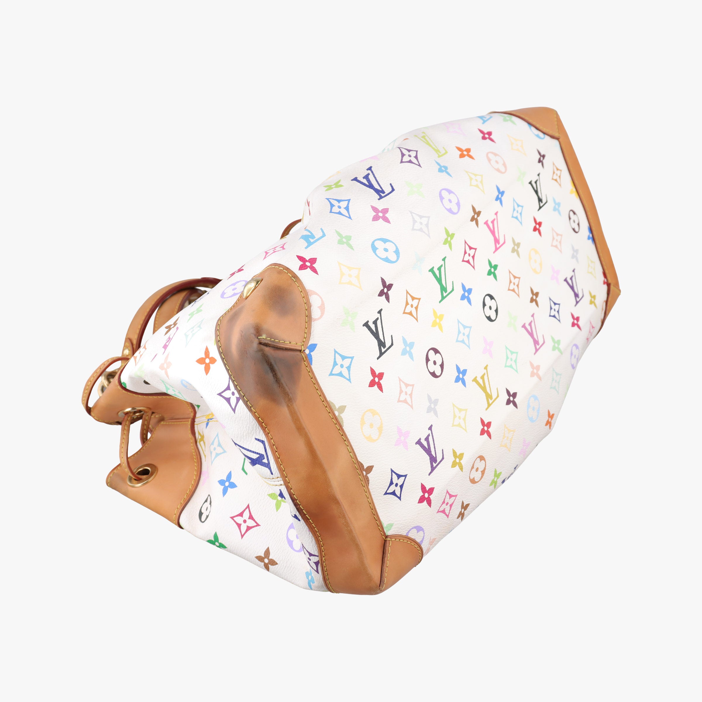 Pre-owned Louis Vuitton URSULA white Monogram Multicolor M40123 shoulderbag | stylenewstar