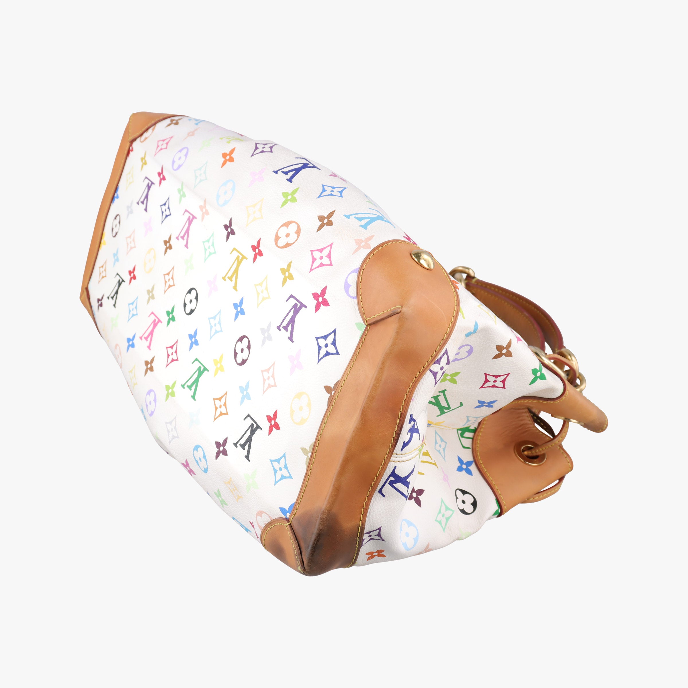 Pre-owned Louis Vuitton URSULA white Monogram Multicolor M40123 shoulderbag | stylenewstar