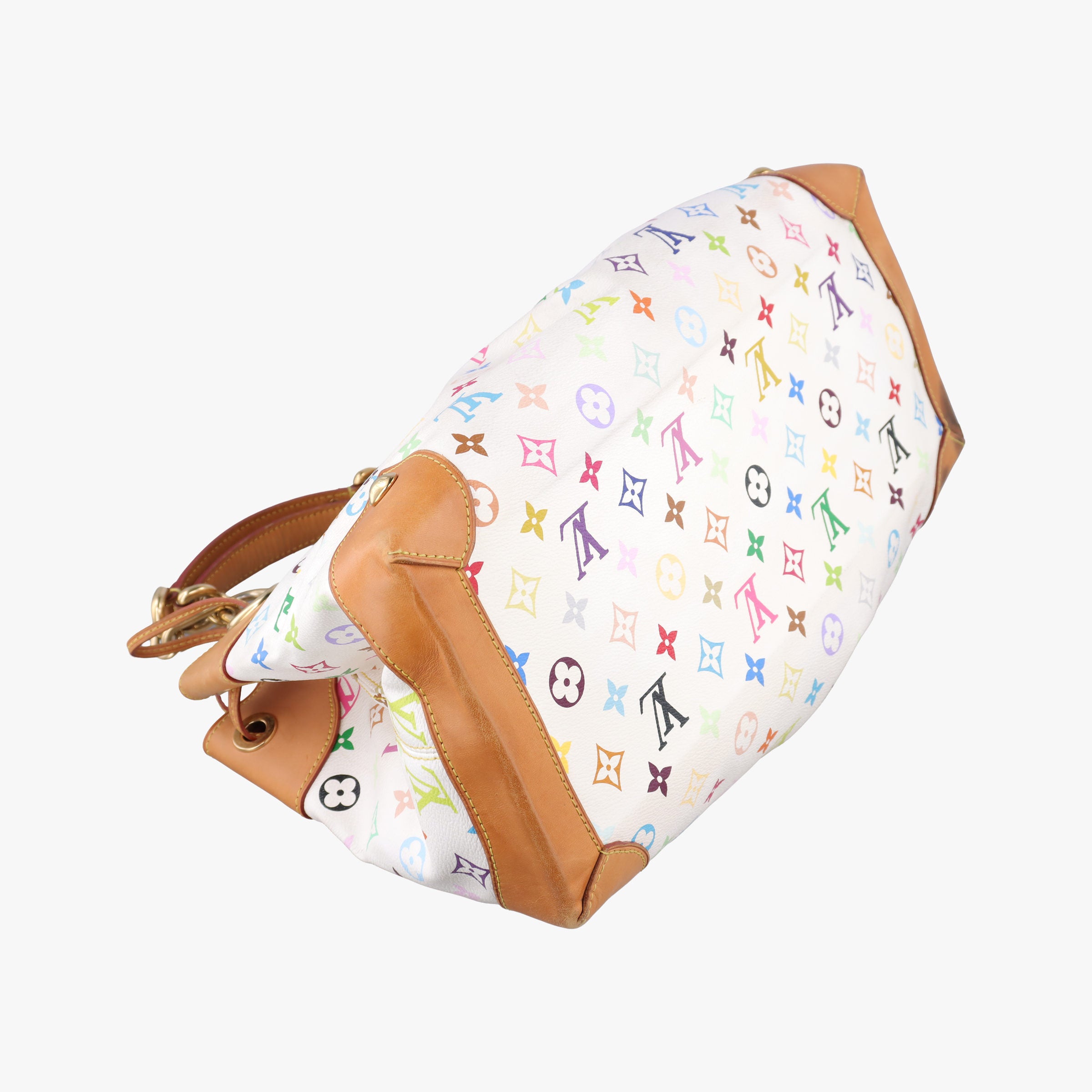 Pre-owned Louis Vuitton URSULA white Monogram Multicolor M40123 shoulderbag | stylenewstar