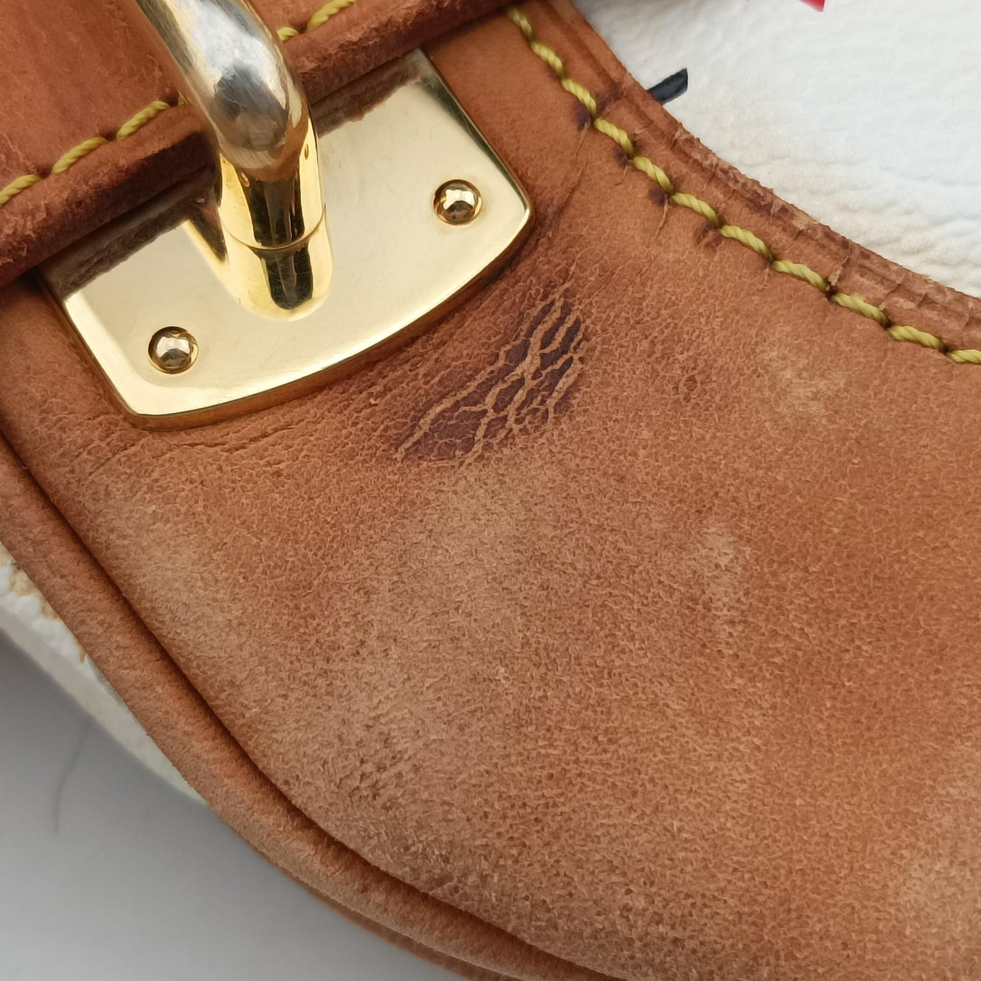 Pre-owned Louis Vuitton CLAUDIA white Monogram Multicolor M40193 shoulderbag | stylenewstar