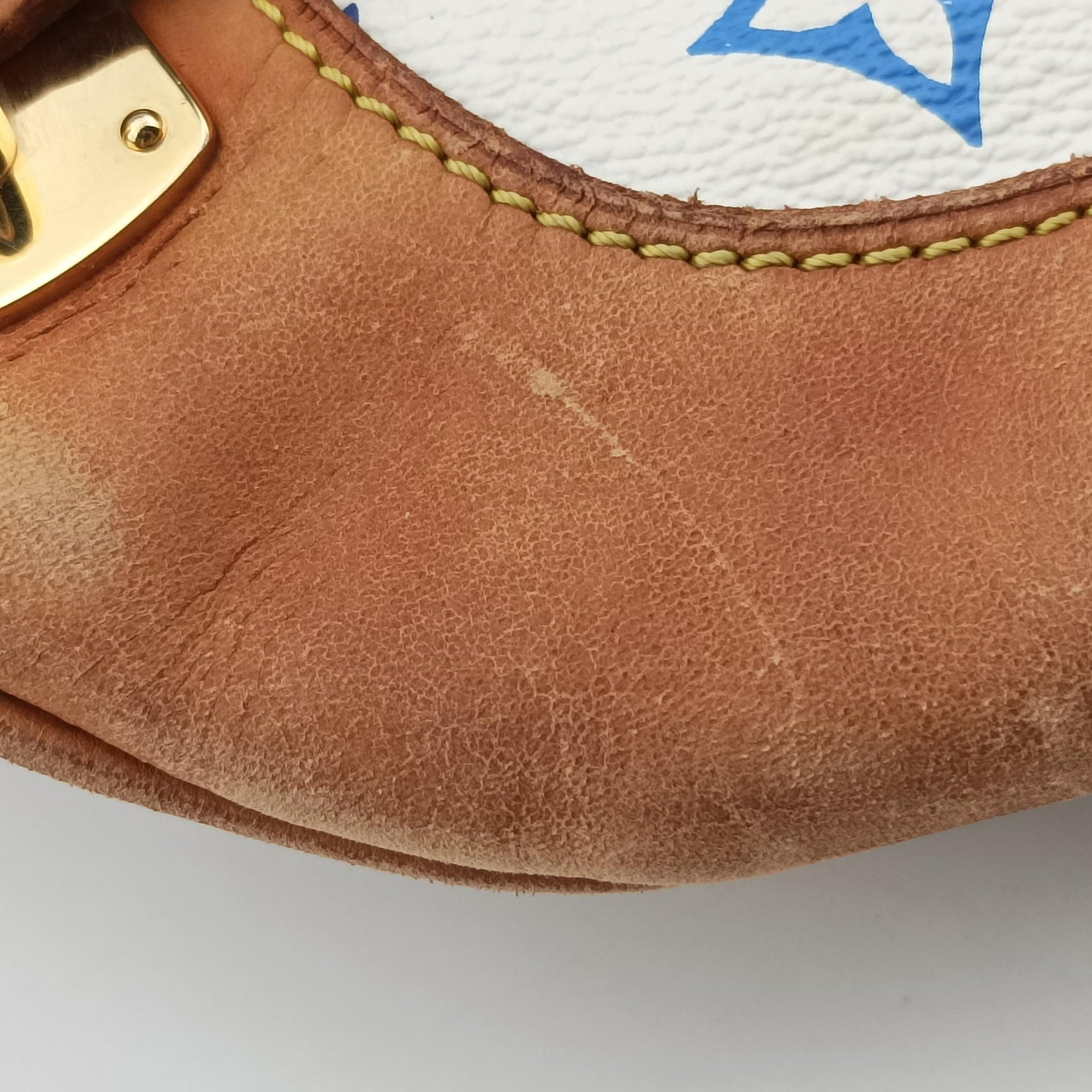 Pre-owned Louis Vuitton CLAUDIA white Monogram Multicolor M40193 shoulderbag | stylenewstar