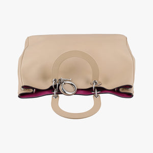 Pre-owned Christian Dior Diorissimo Beige Leather  shoulderbag | stylenewstar