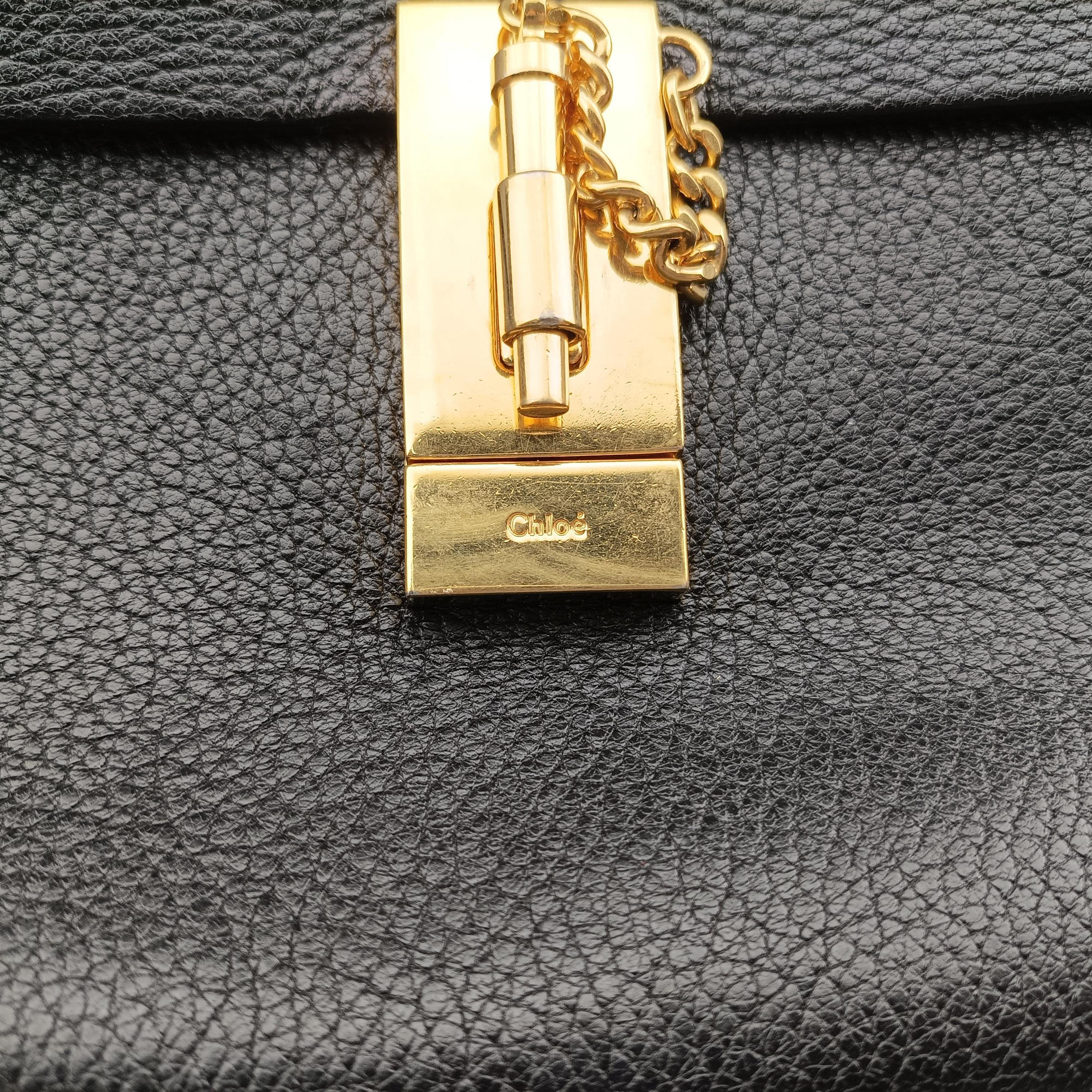 Pre-owned Chloe DREW Black Leather  shoulderbag | stylenewstar