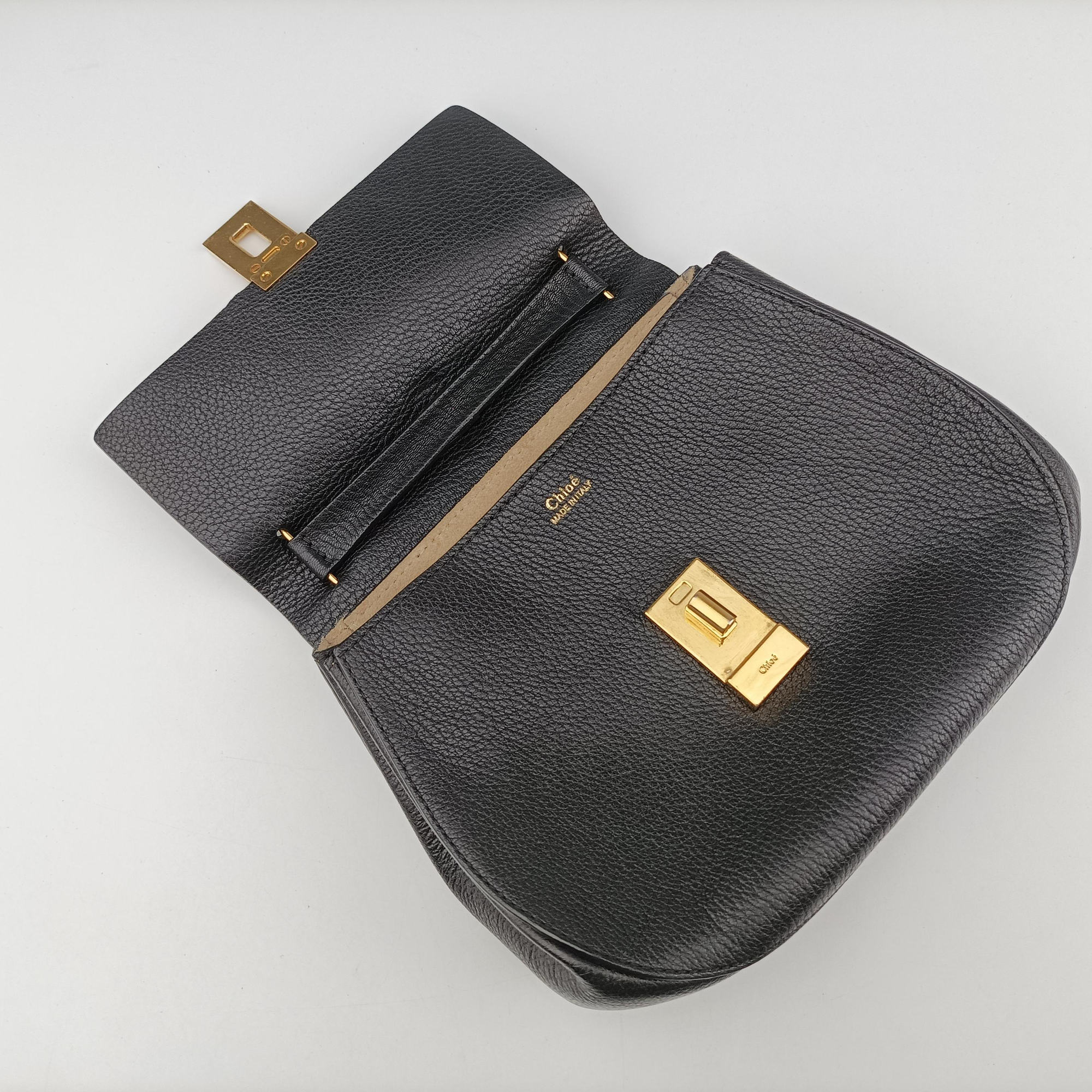 Pre-owned Chloe DREW Black Leather  shoulderbag | stylenewstar