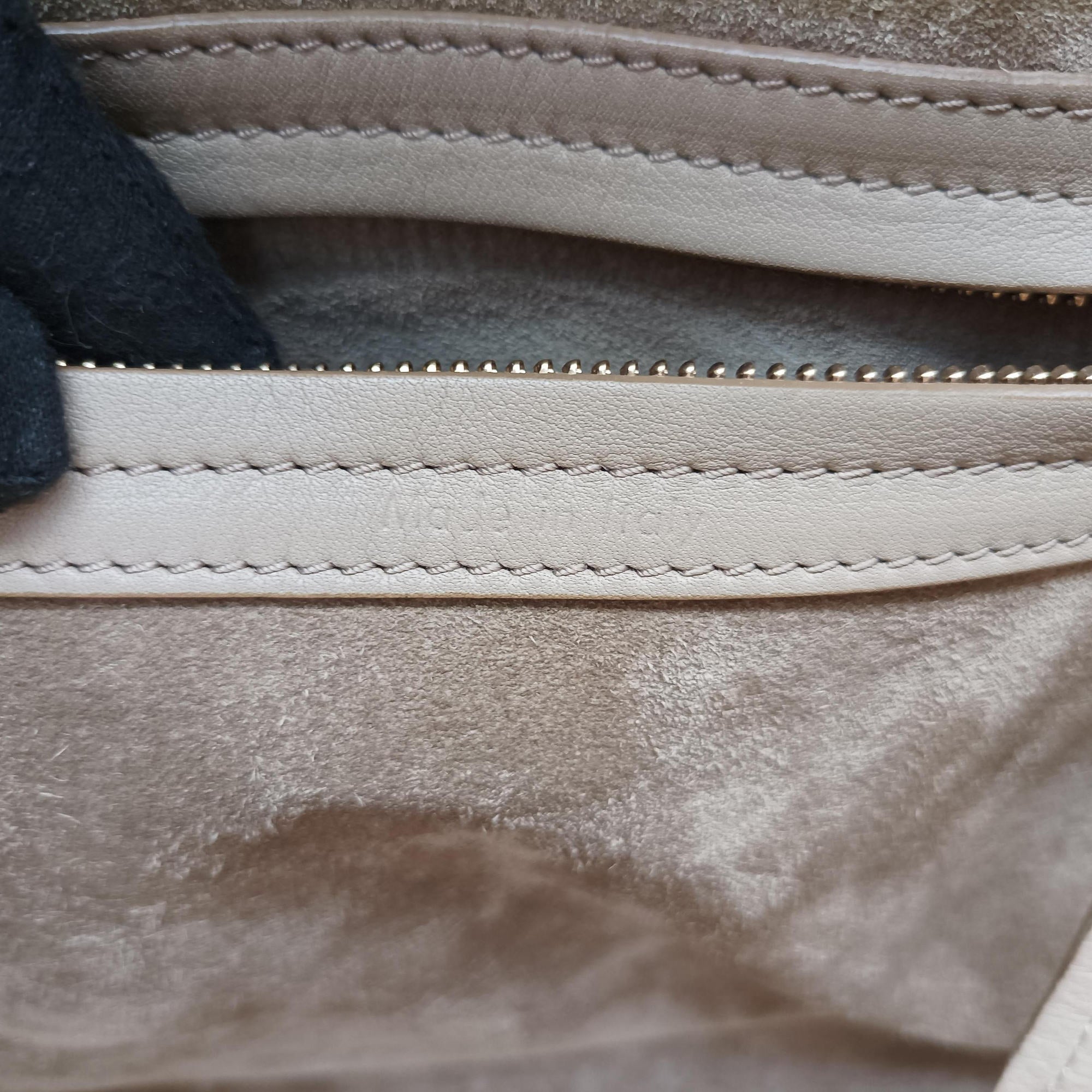 Pre-owned Celine Luggage Small Square Phantom Beige Leather  handbag | stylenewstar