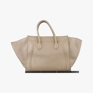 Pre-owned Celine Luggage Small Square Phantom Beige Leather  handbag | stylenewstar