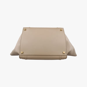 Pre-owned Celine Luggage Small Square Phantom Beige Leather  handbag | stylenewstar