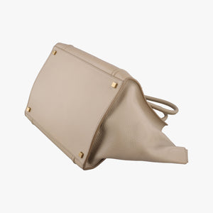 Pre-owned Celine Luggage Small Square Phantom Beige Leather  handbag | stylenewstar
