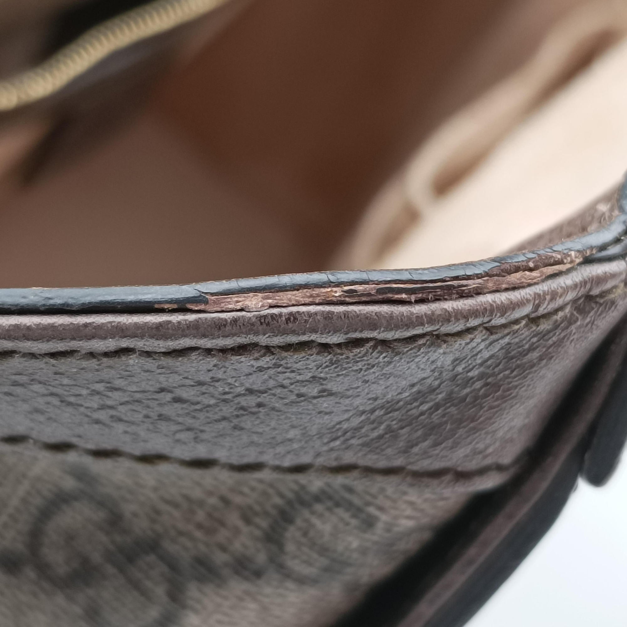 Pre-owned Gucci OPHIDIA Beige×Brown×Red×Green PVC coated canvas×Leather 524537 shoulderbag | stylenewstar