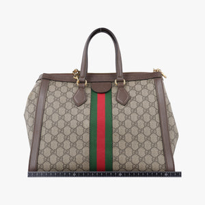 Pre-owned Gucci OPHIDIA Beige×Brown×Red×Green PVC coated canvas×Leather 524537 shoulderbag | stylenewstar