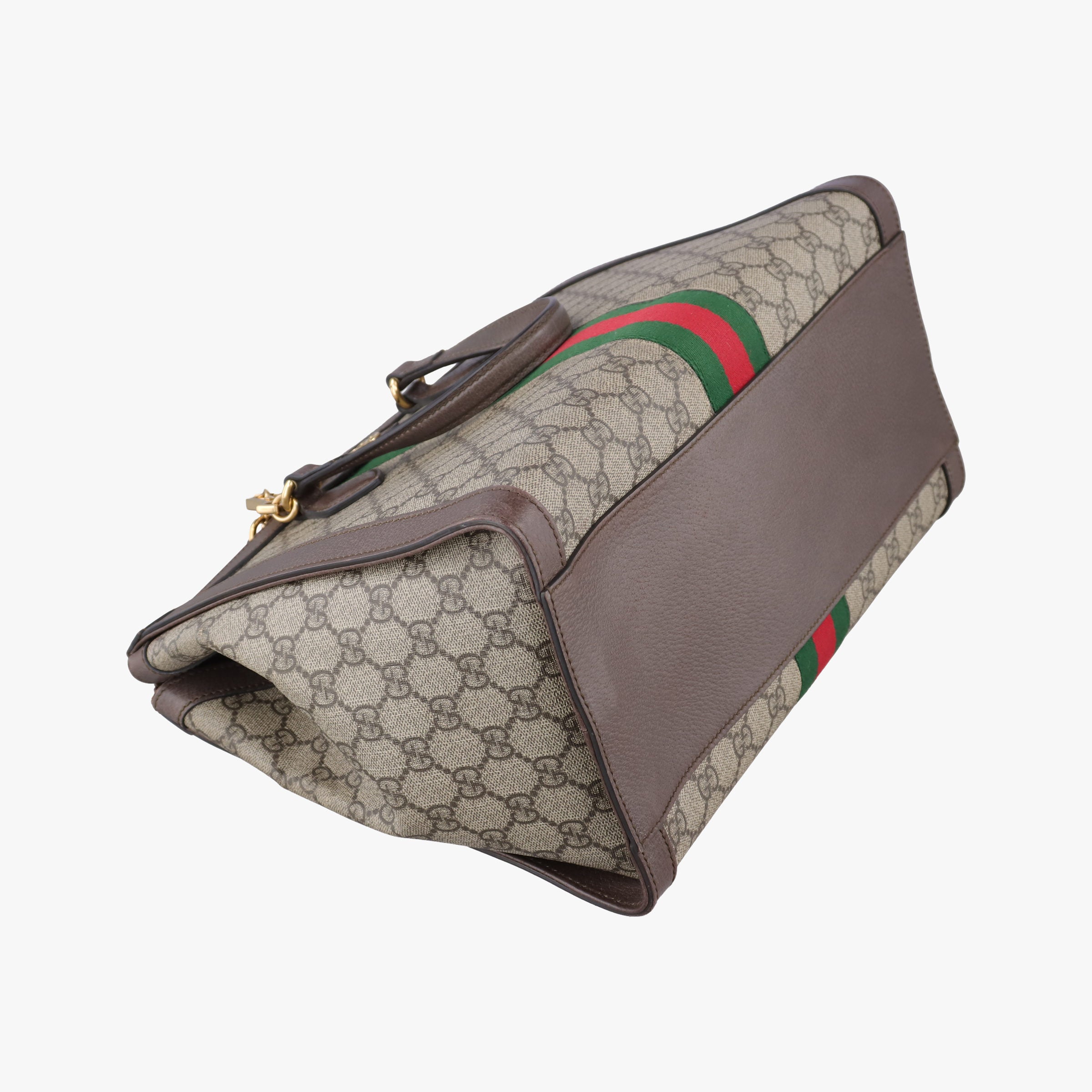 Pre-owned Gucci OPHIDIA Beige×Brown×Red×Green PVC coated canvas×Leather 524537 shoulderbag | stylenewstar
