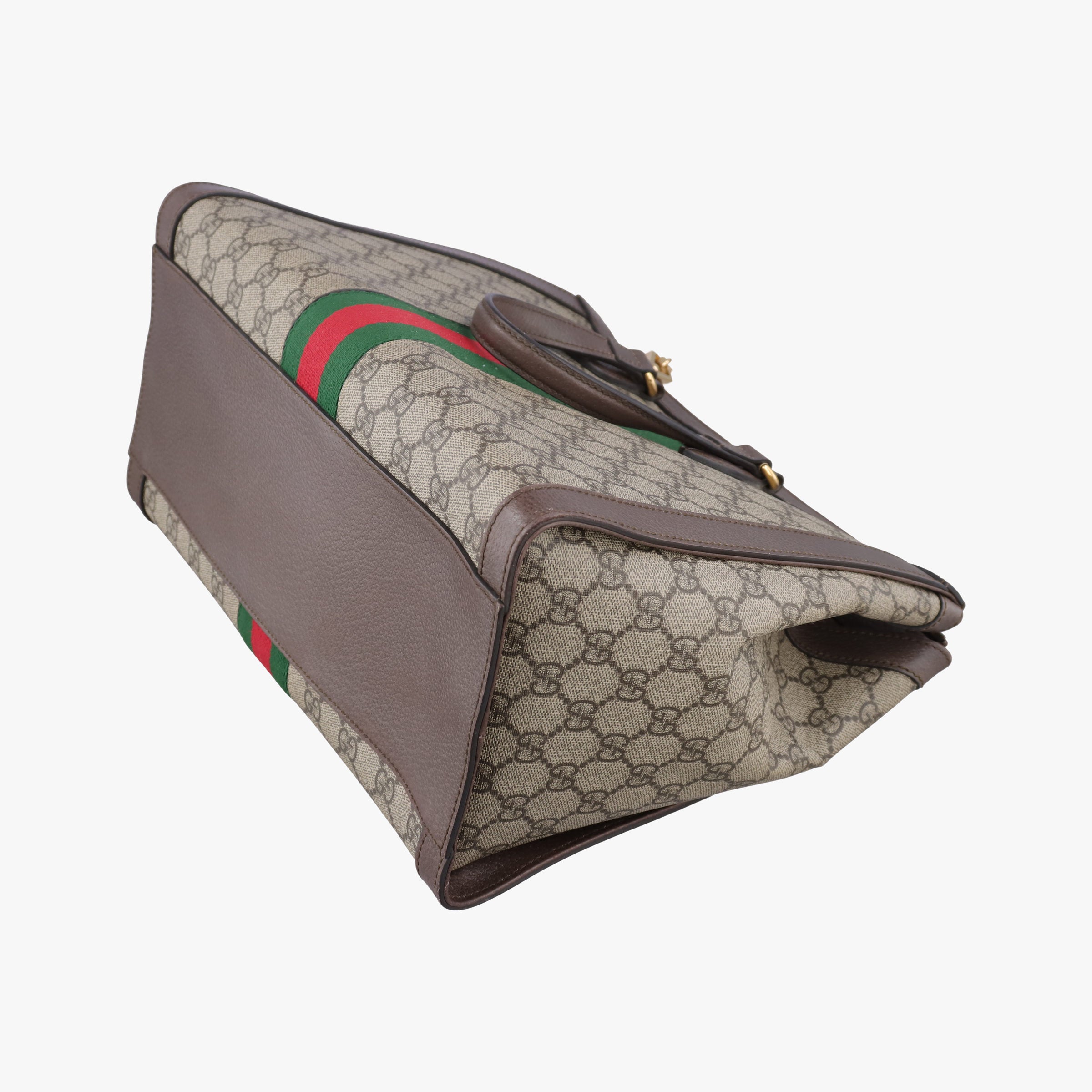 Pre-owned Gucci OPHIDIA Beige×Brown×Red×Green PVC coated canvas×Leather 524537 shoulderbag | stylenewstar