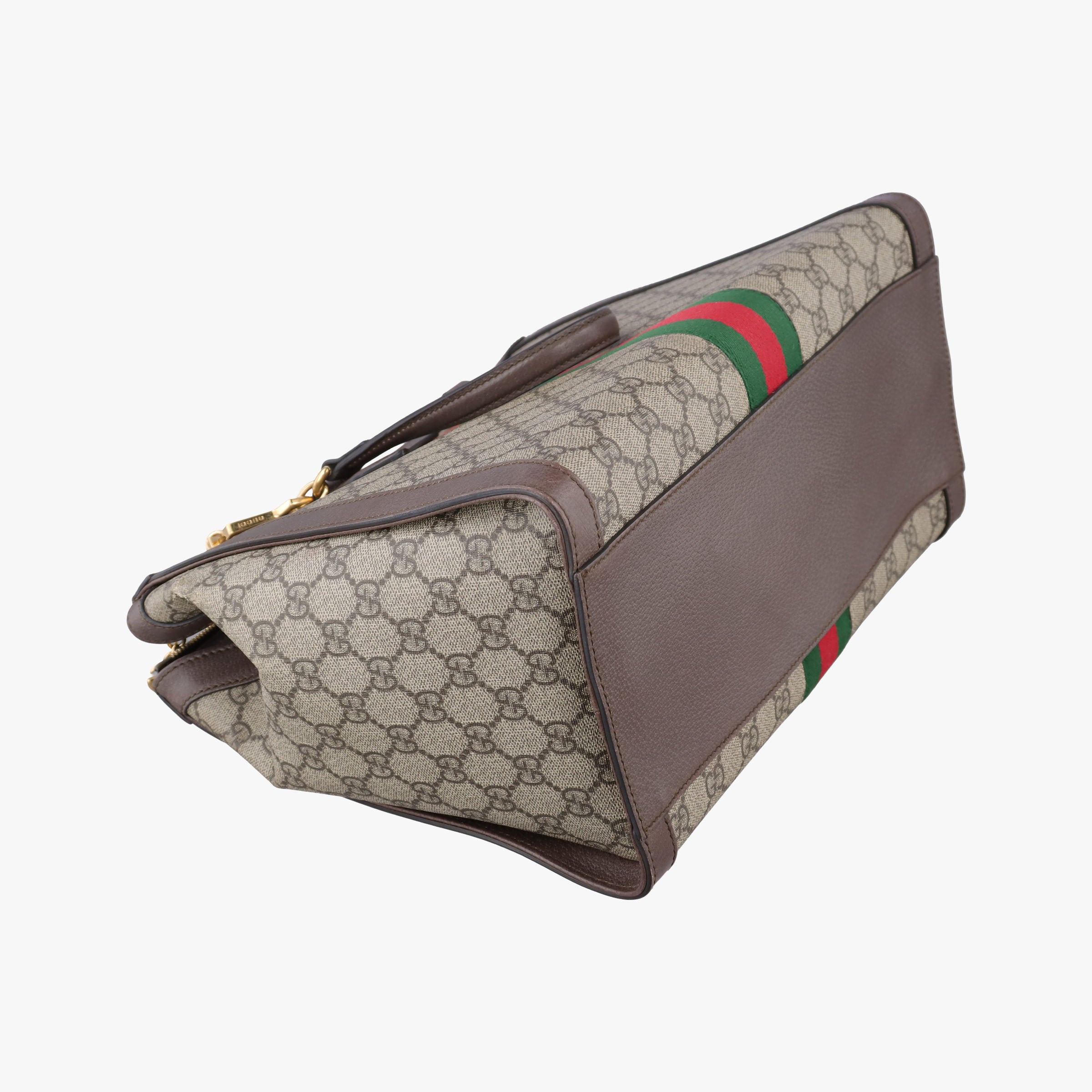 Pre-owned Gucci OPHIDIA Beige×Brown×Red×Green PVC coated canvas×Leather 524537 shoulderbag | stylenewstar