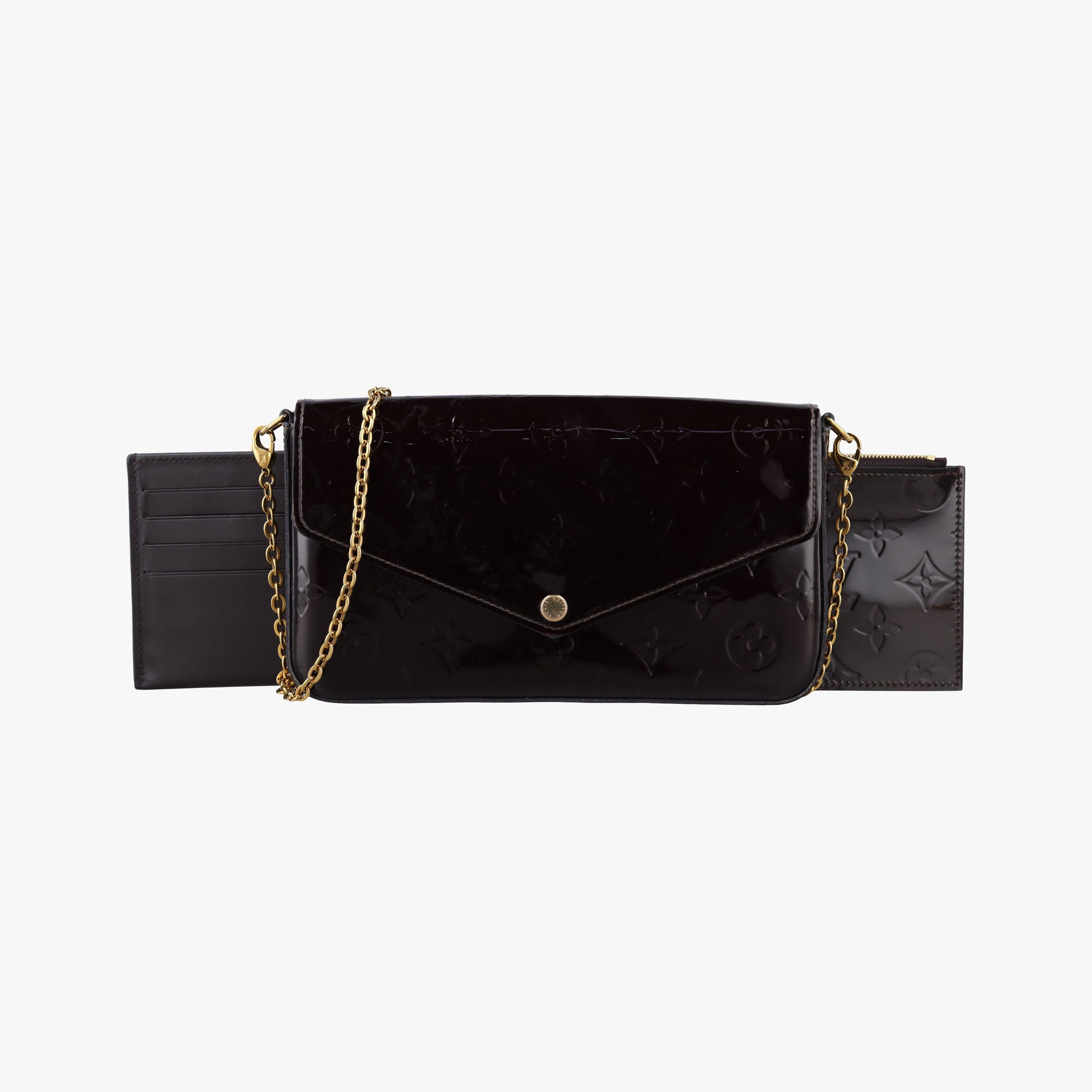 Pre-owned Louis Vuitton Pochette Felice Amarante Vernis M64579 shoulderbag | stylenewstar