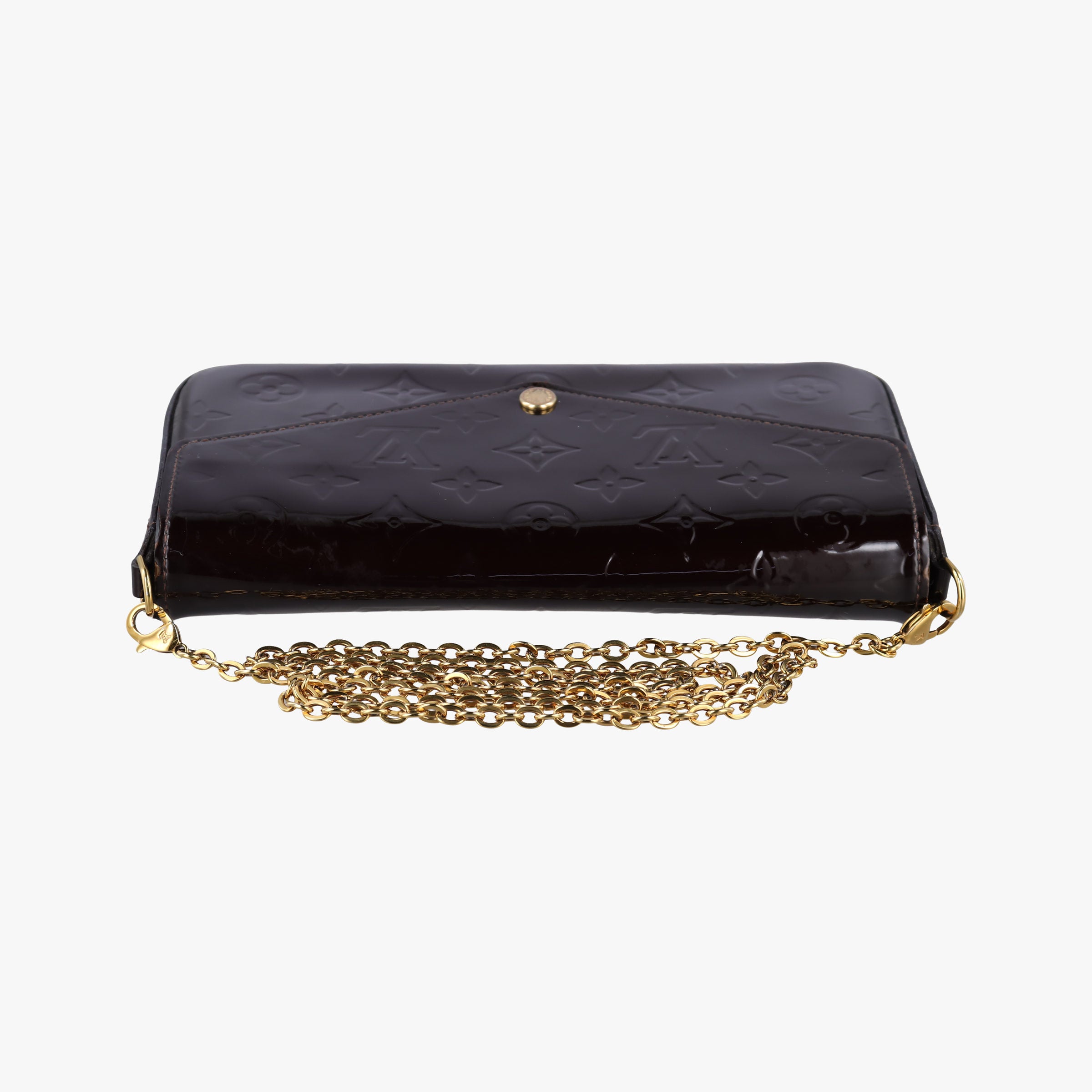 Pre-owned Louis Vuitton Pochette Felice Amarante Vernis M64579 shoulderbag | stylenewstar