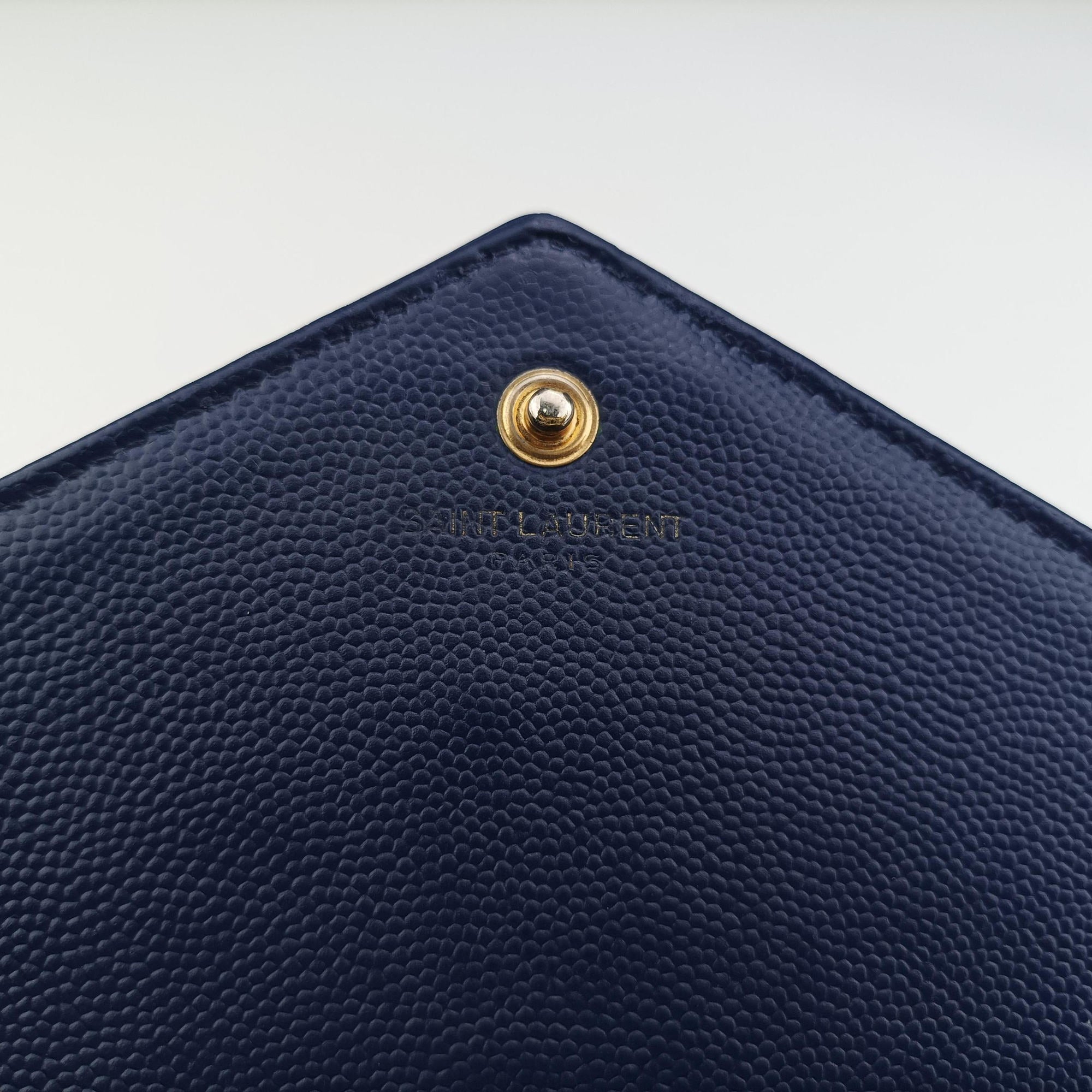 Pre-owned Yves Saint Laurent MONOGRAM Navy Caviar 377828 shoulderbag | stylenewstar