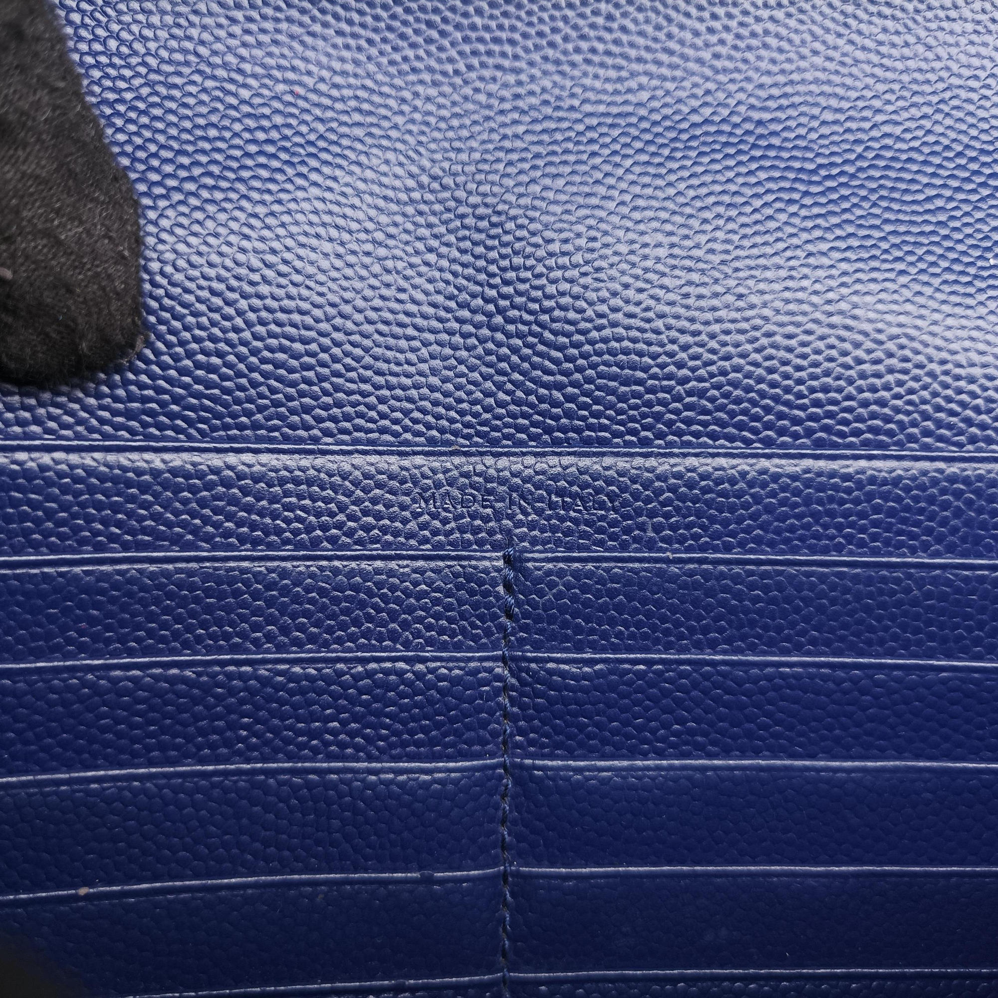 Pre-owned Yves Saint Laurent MONOGRAM Navy Caviar 377828 shoulderbag | stylenewstar