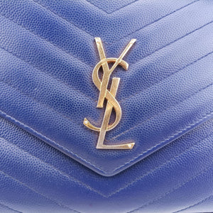 Pre-owned Yves Saint Laurent MONOGRAM Navy Caviar 377828 shoulderbag | stylenewstar