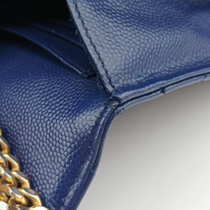 Pre-owned Yves Saint Laurent MONOGRAM Navy Caviar 377828 shoulderbag | stylenewstar