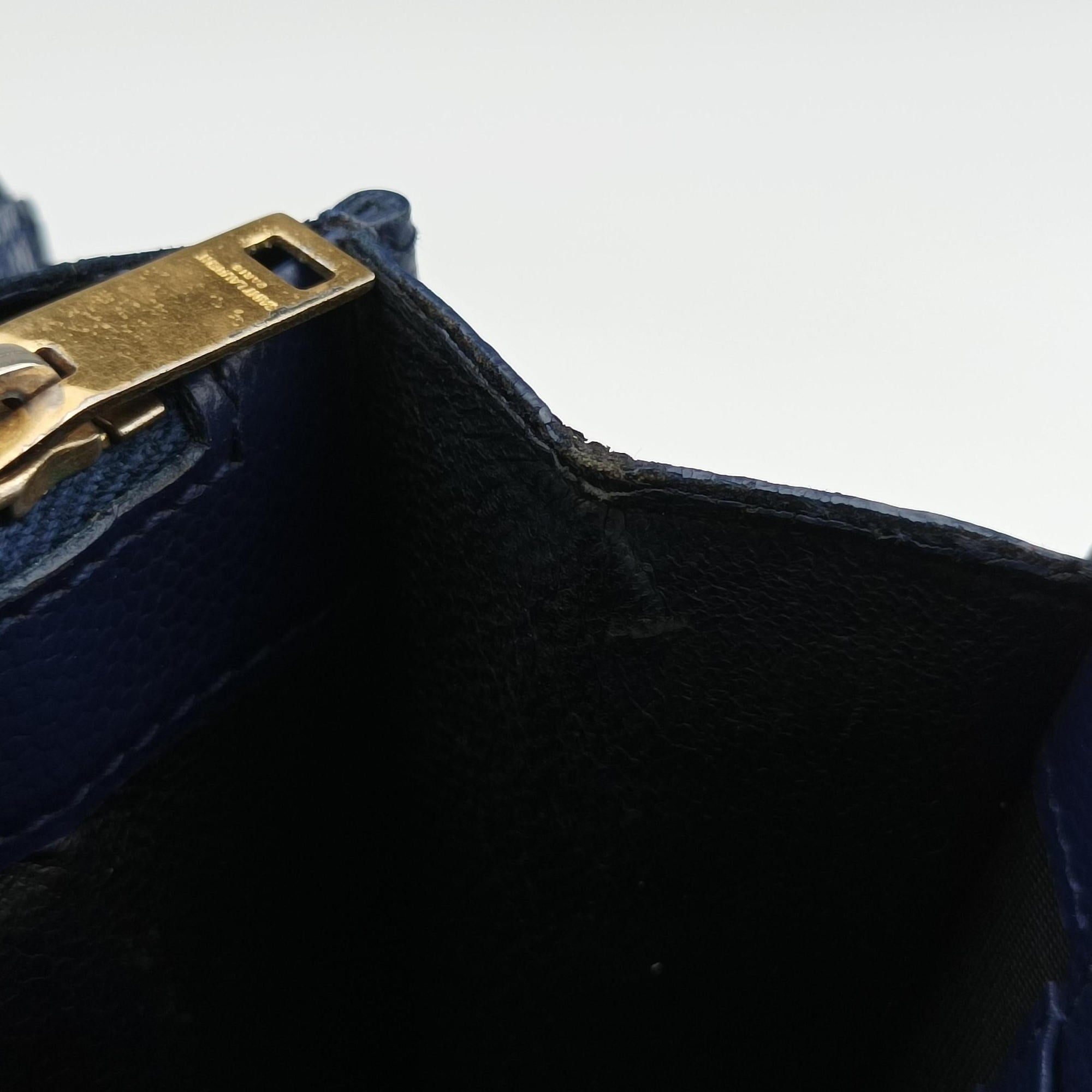 Pre-owned Yves Saint Laurent MONOGRAM Navy Caviar 377828 shoulderbag | stylenewstar