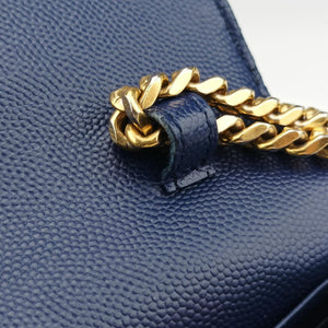 Pre-owned Yves Saint Laurent MONOGRAM Navy Caviar 377828 shoulderbag | stylenewstar