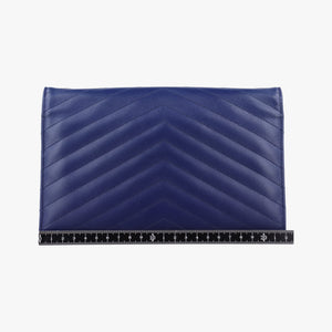 Pre-owned Yves Saint Laurent MONOGRAM Navy Caviar 377828 shoulderbag | stylenewstar