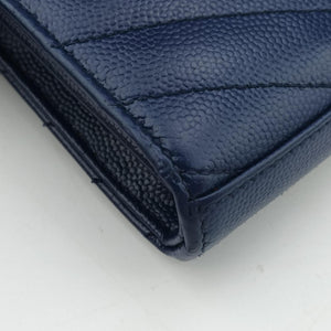 Pre-owned Yves Saint Laurent MONOGRAM Navy Caviar 377828 shoulderbag | stylenewstar