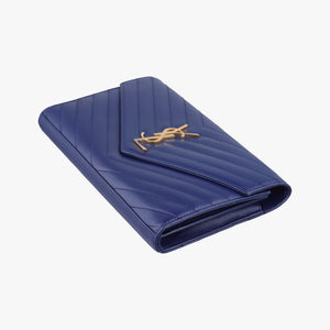 Pre-owned Yves Saint Laurent MONOGRAM Navy Caviar 377828 shoulderbag | stylenewstar