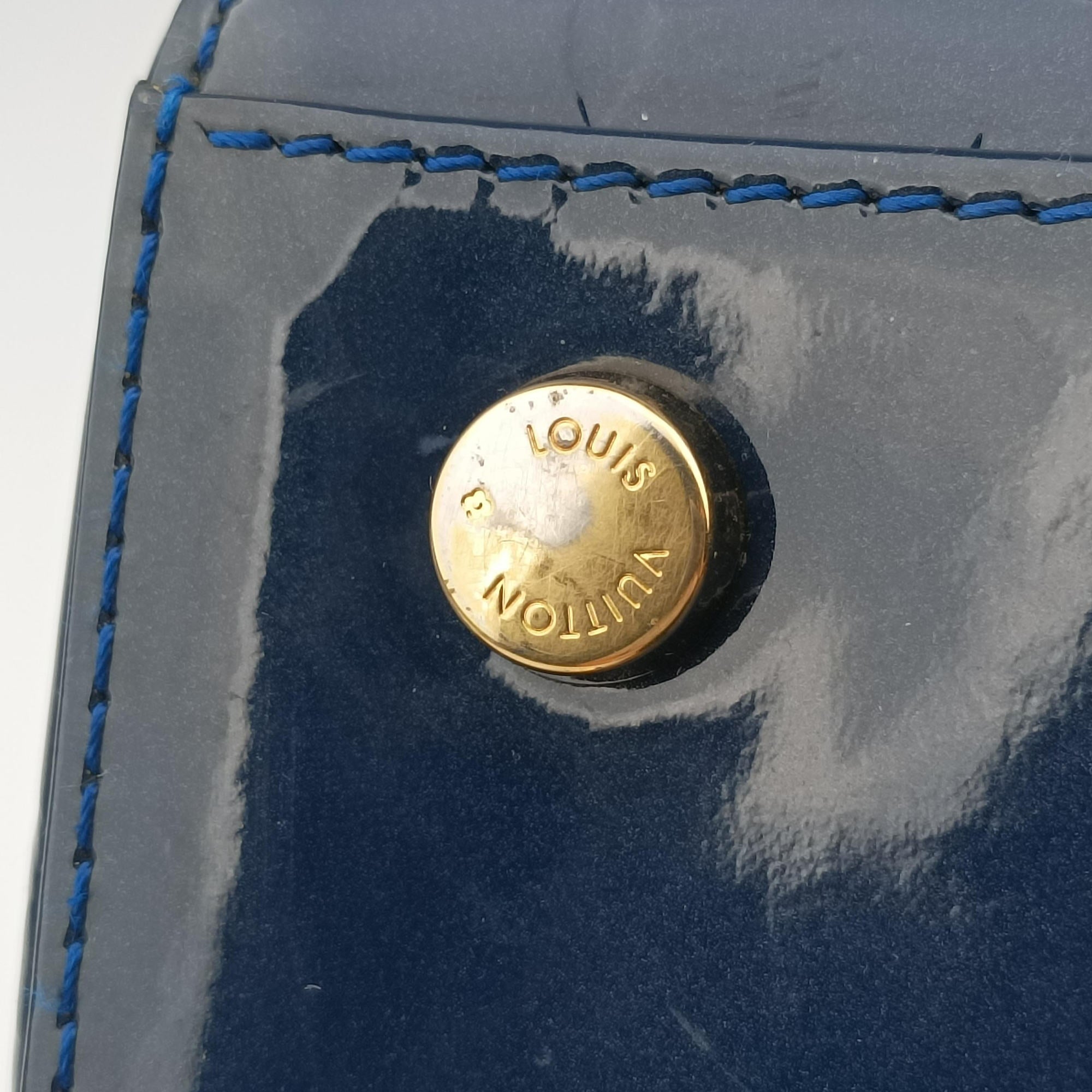 Pre-owned Louis Vuitton Brea MM Grand Bleu  Vernis M90054 shoulderbag | stylenewstar