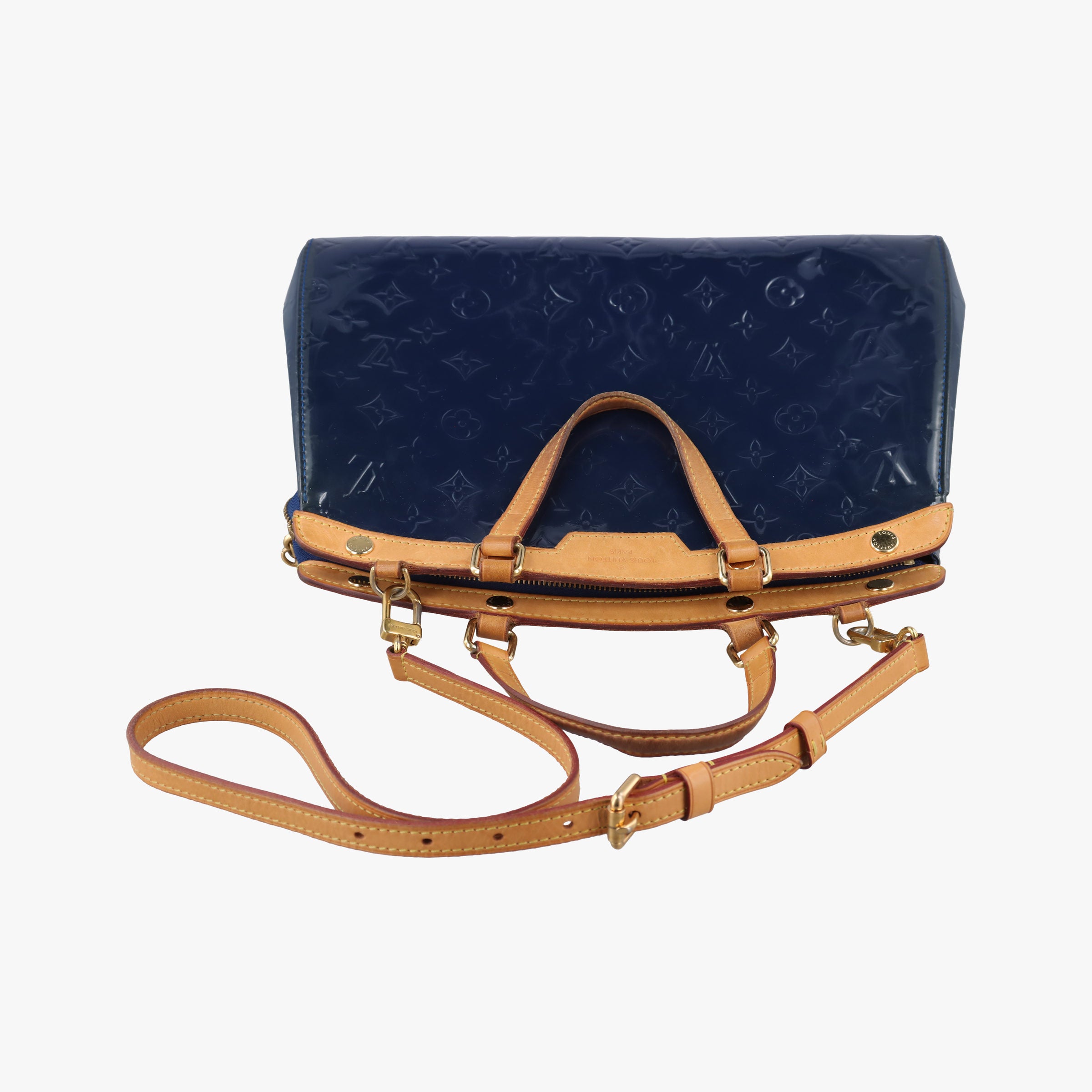 Pre-owned Louis Vuitton Brea MM Grand Bleu  Vernis M90054 shoulderbag | stylenewstar