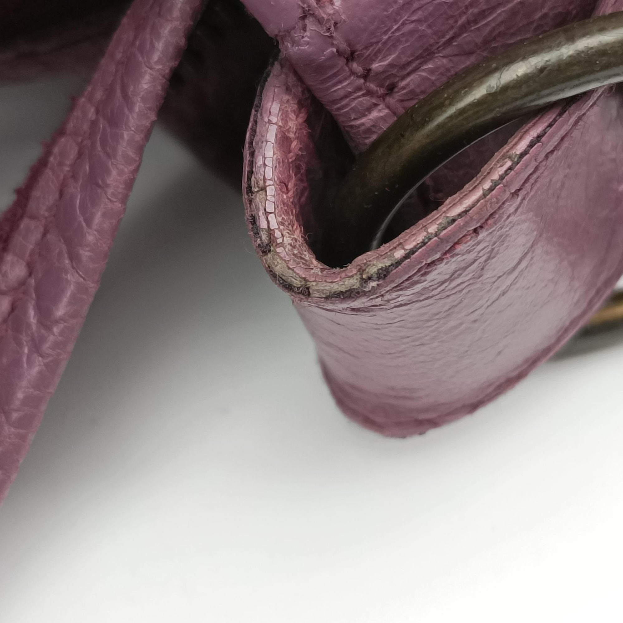 Pre-owned Balenciaga Giant City Purple lambskin  shoulderbag | stylenewstar