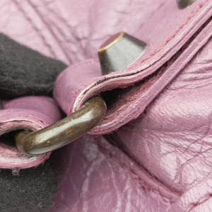 Pre-owned Balenciaga Giant City Purple lambskin  shoulderbag | stylenewstar