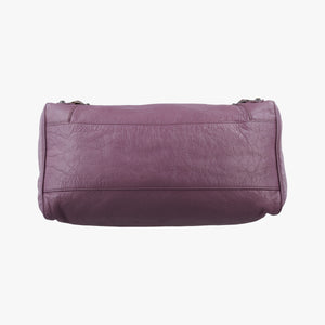 Pre-owned Balenciaga Giant City Purple lambskin  shoulderbag | stylenewstar