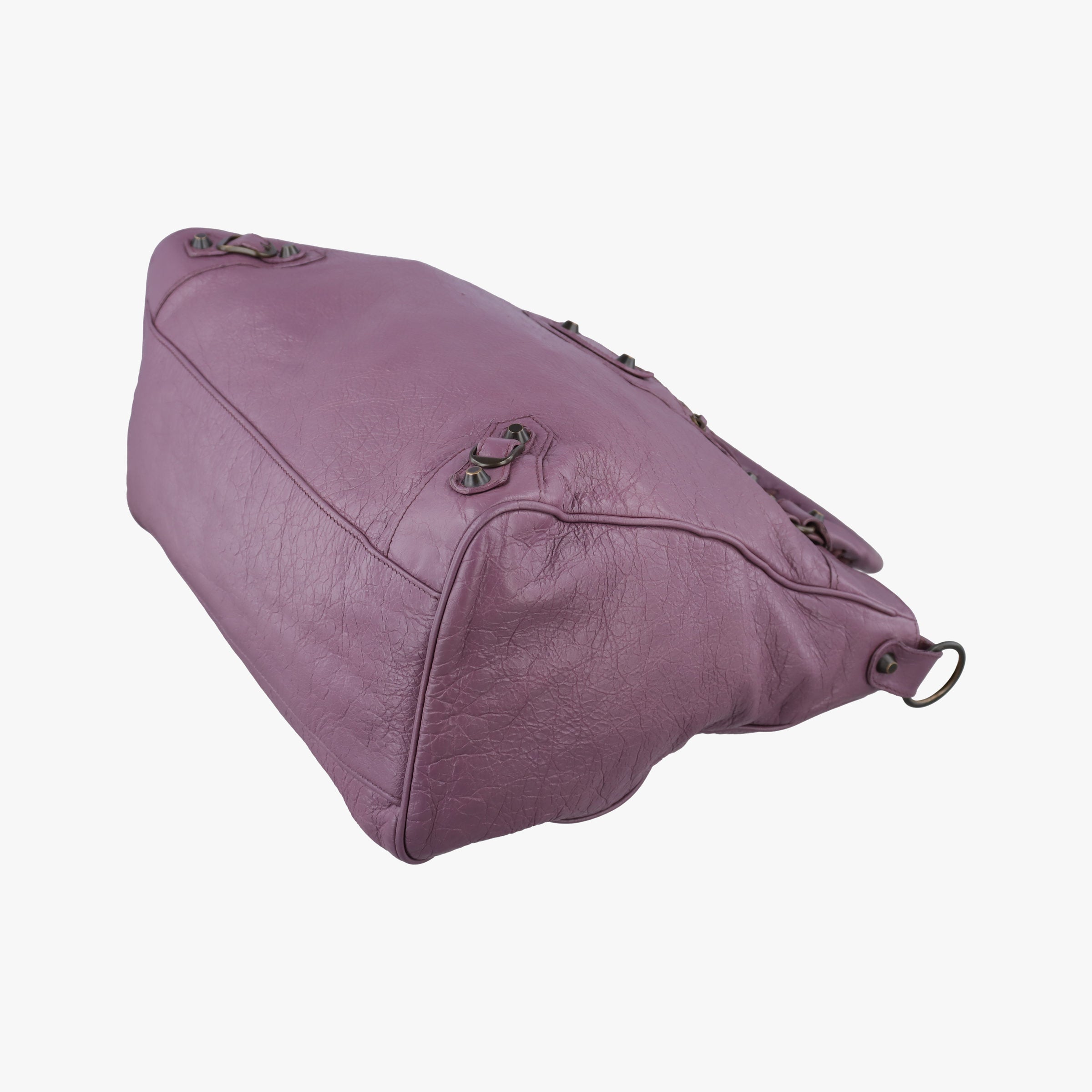 Pre-owned Balenciaga Giant City Purple lambskin  shoulderbag | stylenewstar
