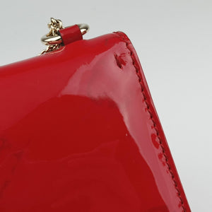 Secondhand Valentino Rockstud Glam Lock Red Patent Leather  shoulderbag | stylenewstar