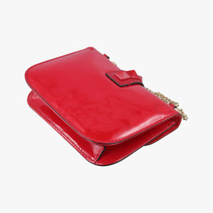 Secondhand Valentino Rockstud Glam Lock Red Patent Leather  shoulderbag | stylenewstar