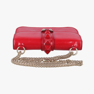 Secondhand Valentino Rockstud Glam Lock Red Patent Leather  shoulderbag | stylenewstar