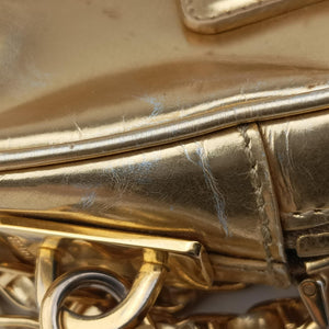 Secondhand Prada Mini Bauletto Golden Metallic Vitello Leather BL0705  shoulderbag | stylenewstar